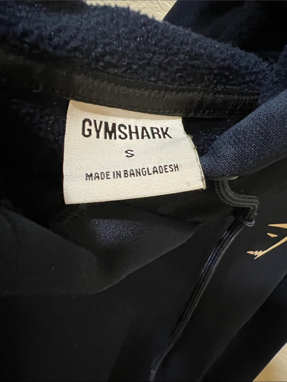 Gymshark navy blue hoodie size S - Picture 2 of 3